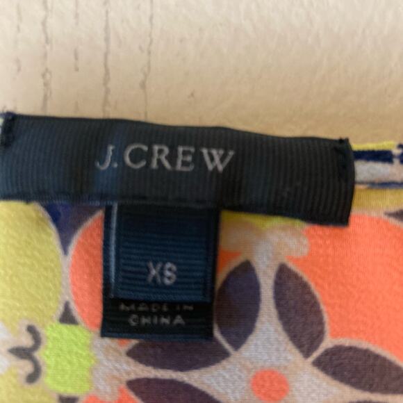 JCrew Beach Cover Bright Neon Semi Sheer Geo Print Size XS - Picture 4 of 8